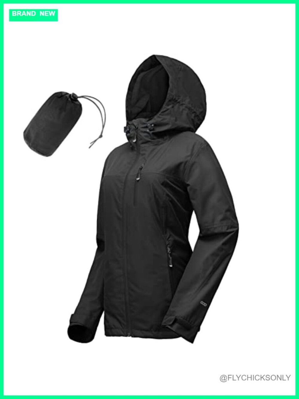 Packable Waterproof Rain Jacket with Hood Mesh Lined Cycling Running